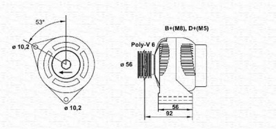 MAGNETI MARELLI 943354163010 -  Генератор
